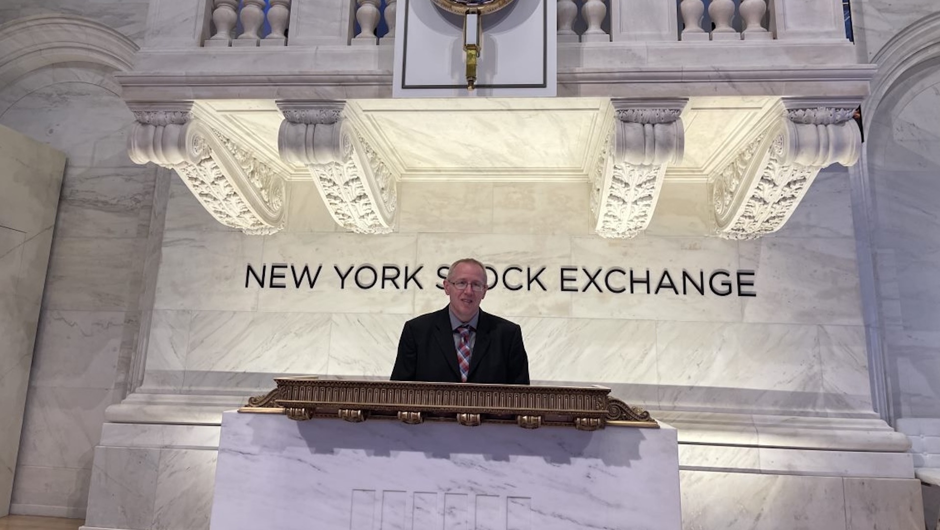Chris Hunter at New York Stock Exchange