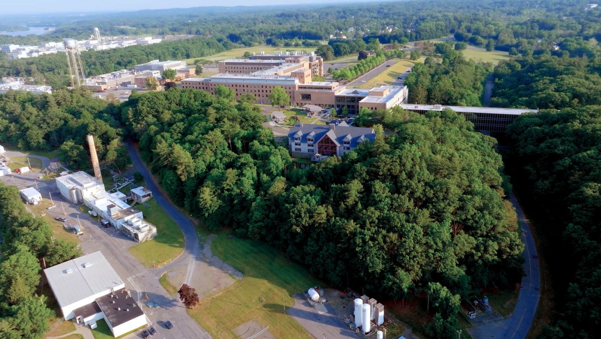 Aerial view of GE Aerospace Research Center in Niskayuna, New York