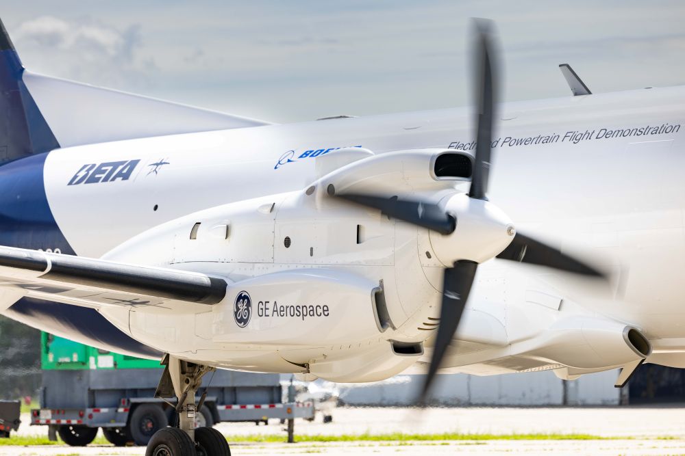 This EPFD engine has its propellor turning on the tarmac