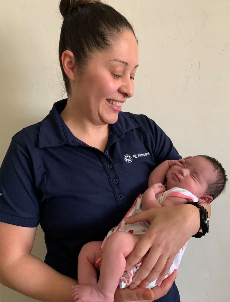 woman holding a baby