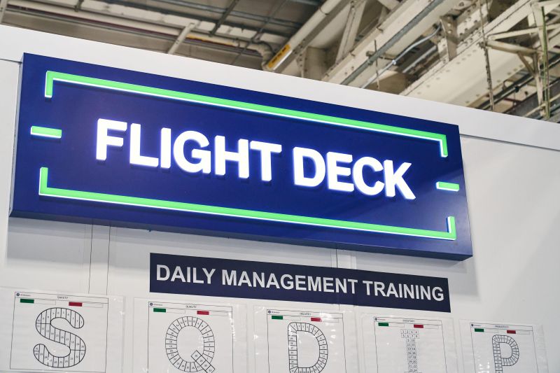 FLIGHT DECK sign