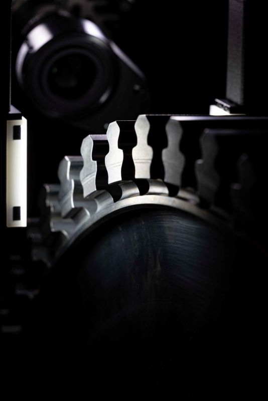 Up close image of a gear