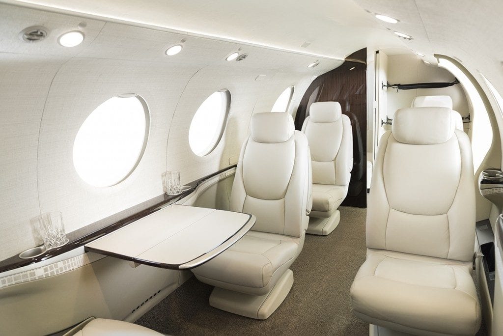 The business jet-like interior will be able to seat up to eight people. Image credit: Textron Aviation