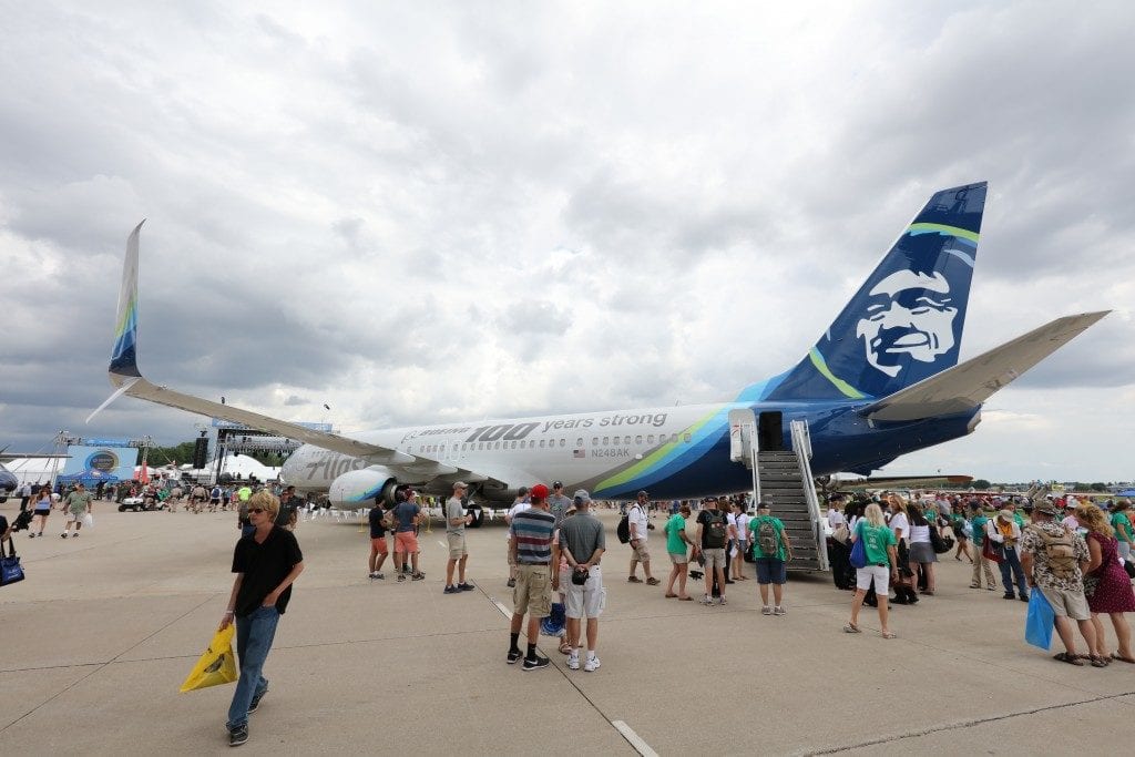 This Boeing 737-900 in Alaska Airlines livery uses a pair of CFM 56 engines built by CFM International, a joint venture between GE and France’s Safran Aircraft Engines.