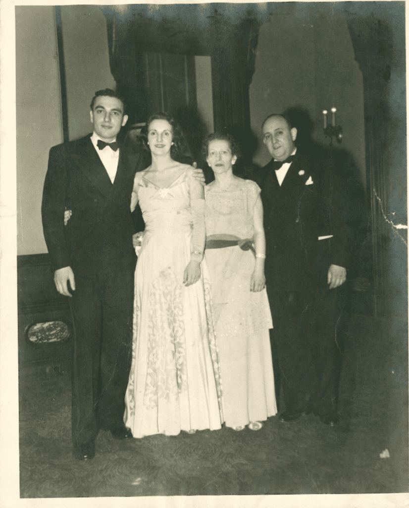 Joe Sorota on his wedding day with his wife Carolyn and her parents. Image credit: The Sorota Family