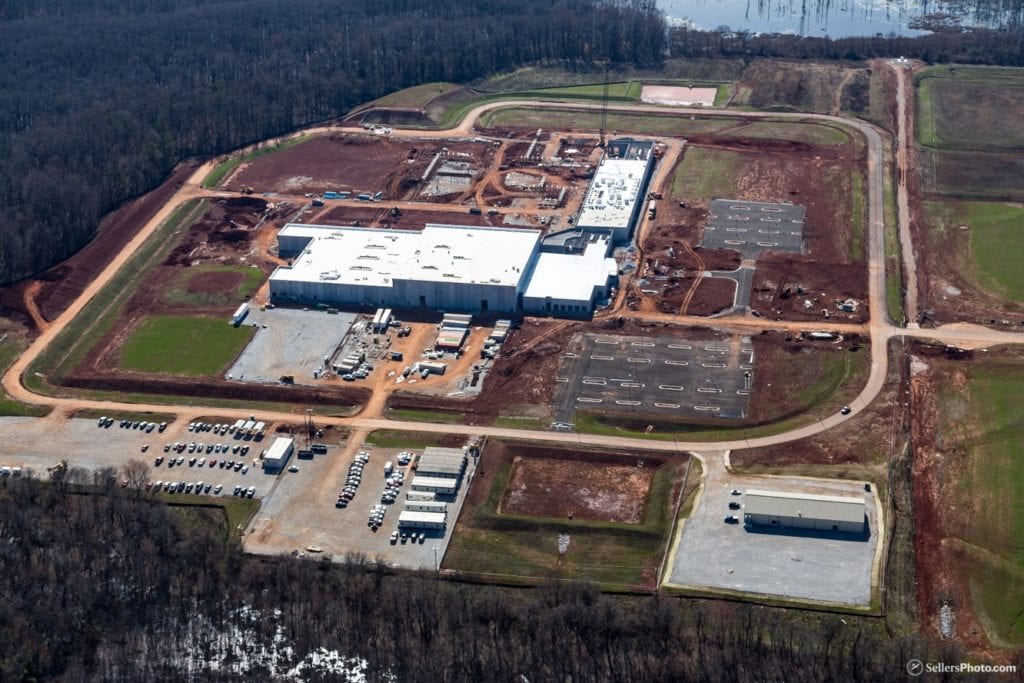 An aerial shot of GE Aviation's facility in Huntsville, AL. 